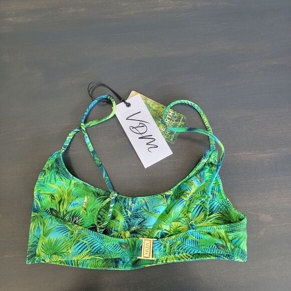 Revolve VDM The Label Dolls Kill Sienna Tropical Palm Tree Bikini Top Size XS - Picture 5 of 7